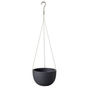New Kinto Hanging Plant Pot 201 Black 140mm 6.5 Inches Flower Planter Gardening